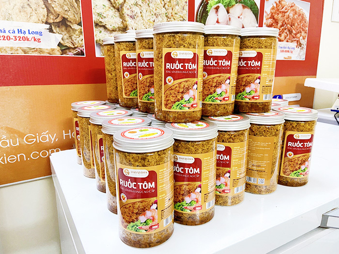 Ruốc tôm DASAVINA được đóng gói cẩn thận