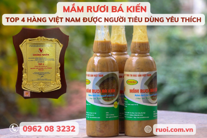 Mắm rươi DASAVINA đạt danh hiệu Top 4 Hàng Việt Nam được người tiêu dùng yêu thích